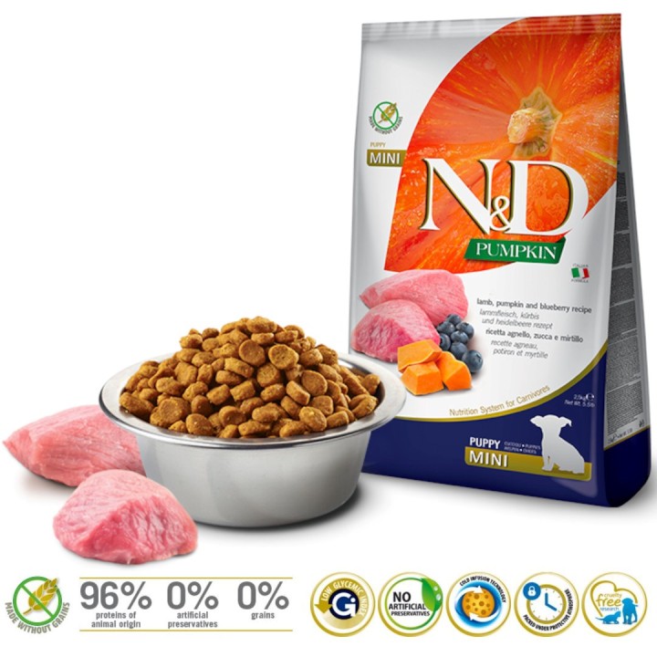 FARMINA N&D Zucca Mini Puppy - cibo secco per cani - 2 5 kg