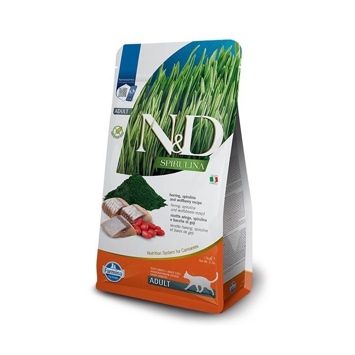 FARMINA N&D Spirulina Aringa - cibo secco per gatti - 1.5 kg