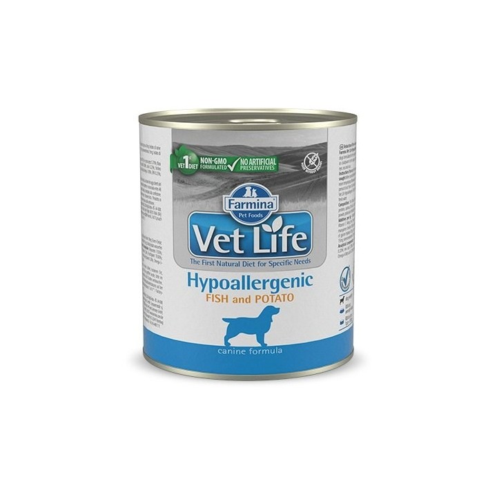 FARMINA Vet Life Canine Ipoallergenico pesce&patata – cibo umido per cani adulti 300 g