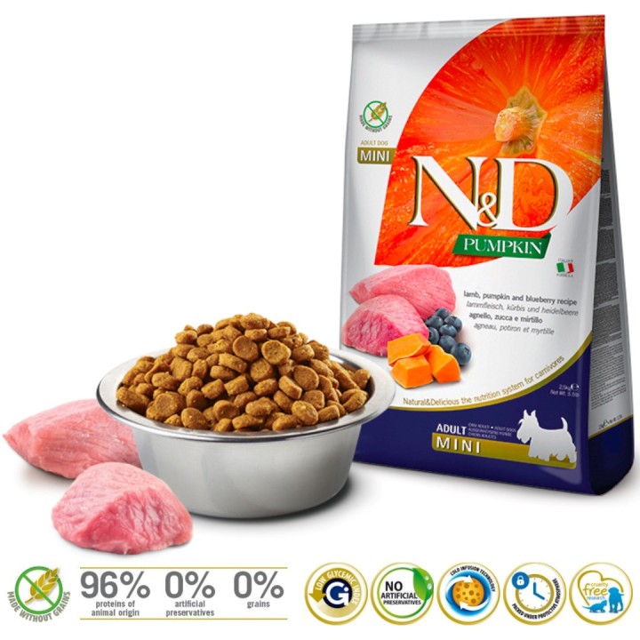 Farmina Cibo per Animali LAMB & BLUEBERRY ADULT MINI
