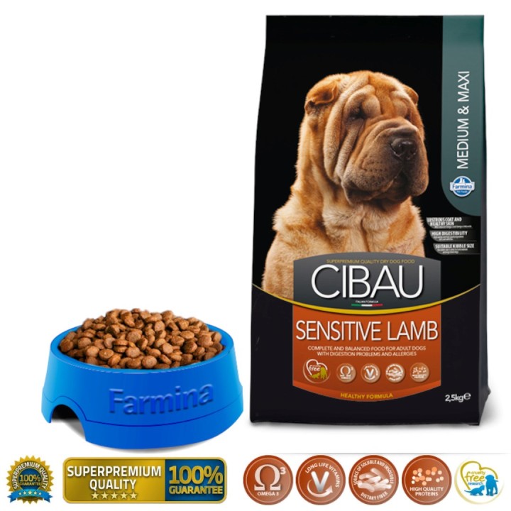 Farmina Cibo per Animali SENSITIVE LAMB MEDIUM & MAXI 14 kg Adult