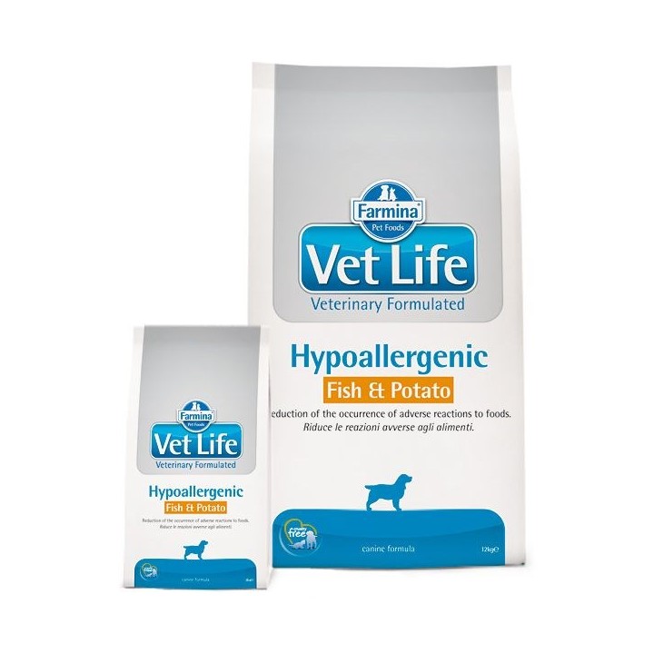 Farmina Vet Life Ipoallergenico Pesce e Patata Cane 12kg