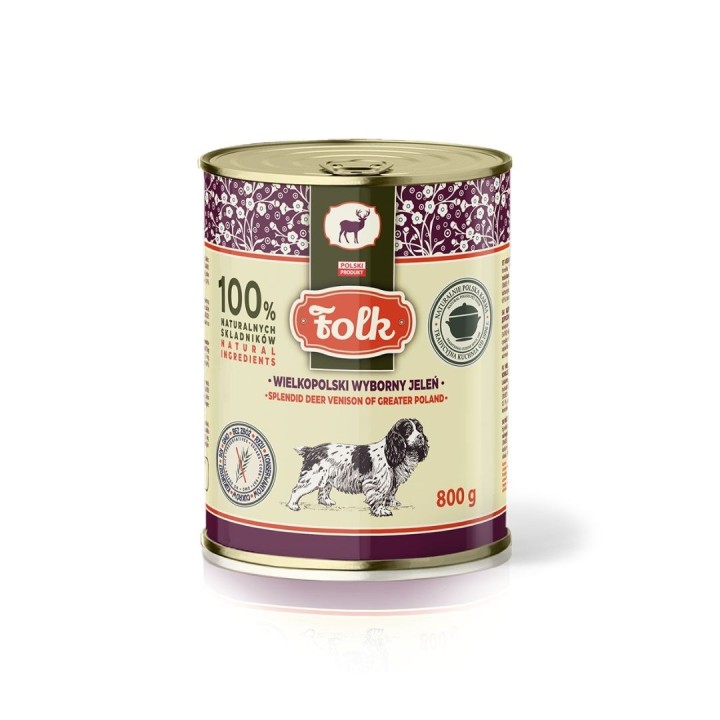 FOLK Splendid Cervo della Grande Polonia - cibo umido per cani - 800g
