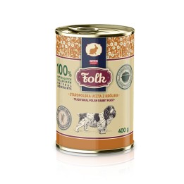 FOLK Tradizionale festino di coniglio polacco - cibo umido per cani - 400g