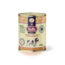 FOLK Tradizionale festino di coniglio polacco - cibo umido per cani - 800g