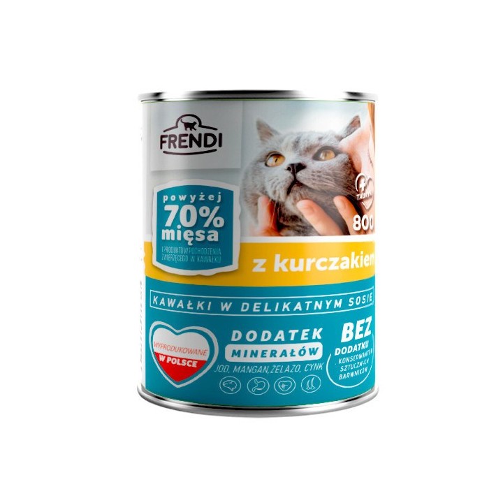 FRENDI Bocconcini in salsa con pollo - cibo umido per gatti - 800g