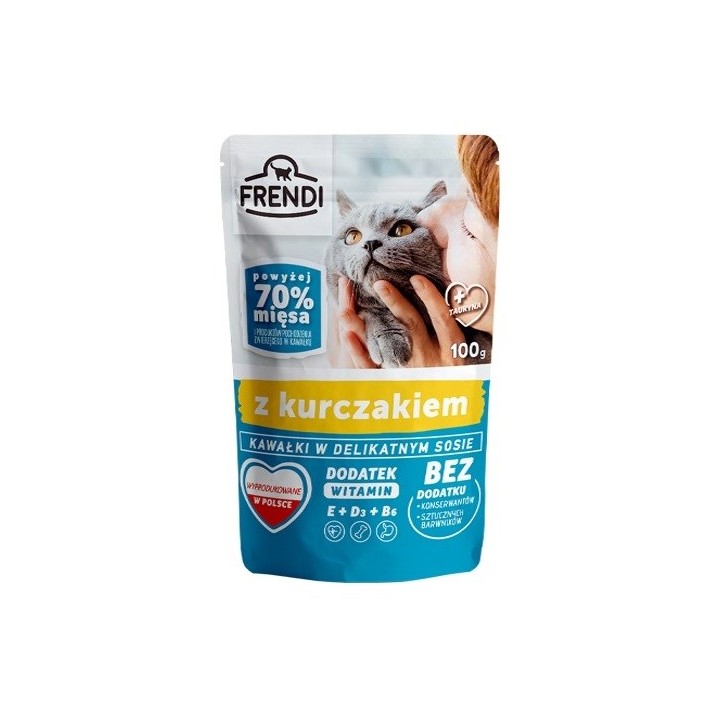 FRENDI Pezzi in salsa con pollo - cibo umido per gatti - 100 g