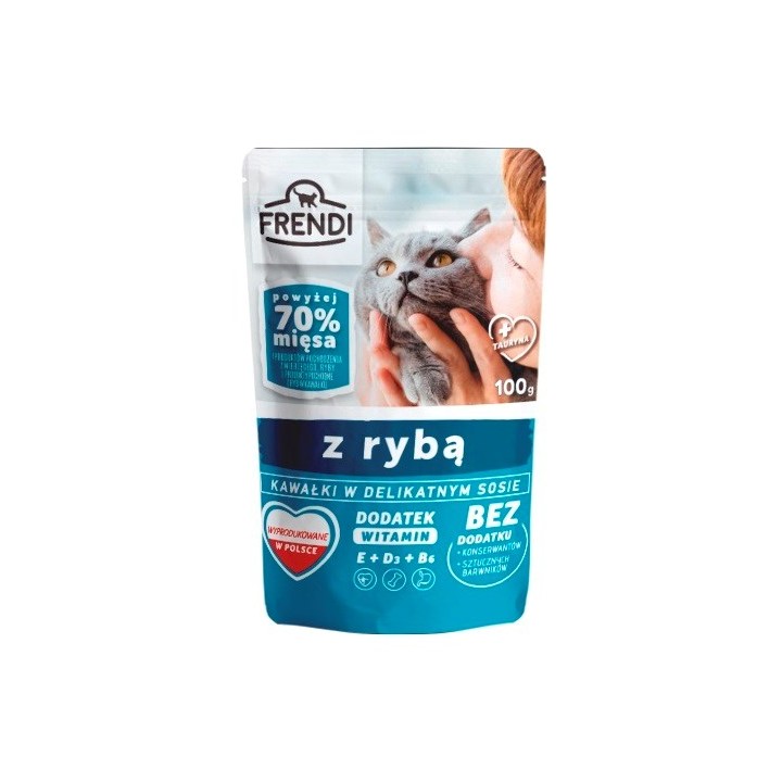 FRENDI Pezzi in salsa con pesce - cibo umido per gatti - 100 g