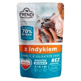 FRENDI Pezzi in salsa di tacchino - cibo umido per gatti - 100 g