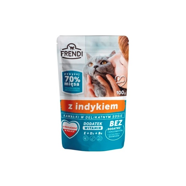 FRENDI Pezzi in salsa di tacchino - cibo umido per gatti - 100 g