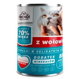 FRENDI con Bocconi di manzo in salsa delicata - cibo umido per gatti - 400g