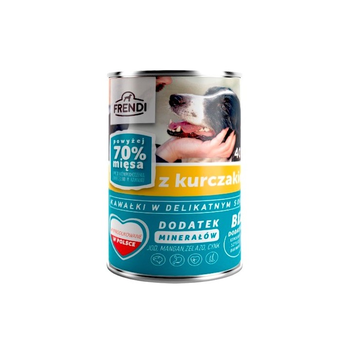 FRENDI con bocconcini di pollo in salsa delicata - cibo umido per cani - 400g