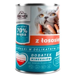 FRENDI con Bocconi di salmone in salsa delicata - cibo umido per gatti - 400g