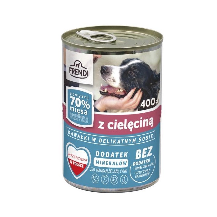 FRENDI con bocconcini di vitello in salsa delicata - cibo umido per cani - 400g