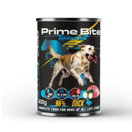 PRIME BITE Monoprotein Anatra con zucchina - cibo umido per cani - 400g