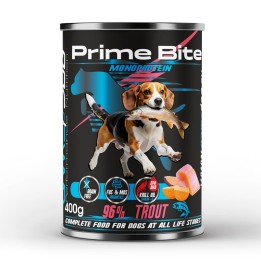 PRIME BITE Monoprotein Trota con patata dolce - cibo umido per cani - 400g