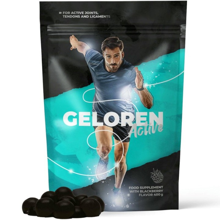 GELOREN Active Mora - caramelle gommose per articolazioni con collagene e vitamina C - 90 pz