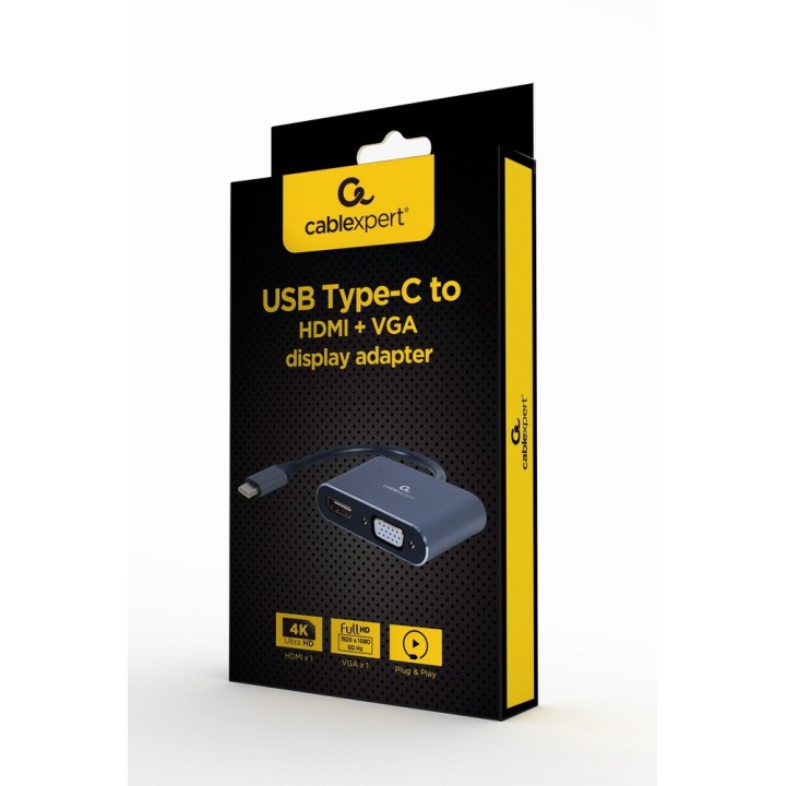 Cablexpert A-USB3C-HDMIVGA-01 USB adattatore grafico grigio