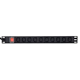 EnerGenie EG-PDU-10C132C19 Unità di distribuzione dell'alimentazione (PDU) 10 pezzi prese C13 1U 16A C20 spina 2 m cavo nero