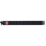 EnerGenie EG-PDU-10C132C19 Unità di distribuzione dell'alimentazione (PDU) 10 pezzi prese C13 1U 16A C20 spina 2 m cavo nero