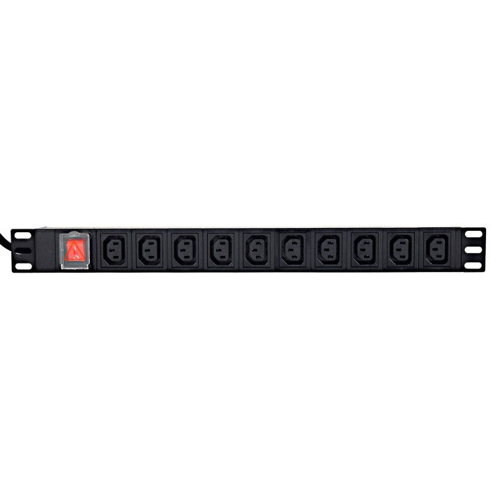 EnerGenie EG-PDU-10C132C19 Unità di distribuzione dell'alimentazione (PDU) 10 pezzi prese C13 1U 16A C20 spina 2 m cavo nero