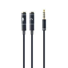 Gembird Adattatore audio microfono 3.5mm mini Jack/4PIN/0 cavo audio 0.2 m 2 x 3.5mm nero