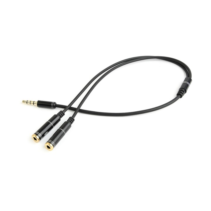 Gembird Adattatore audio microfono 3.5mm mini Jack/4PIN/0 cavo audio 0.2 m 2 x 3.5mm nero