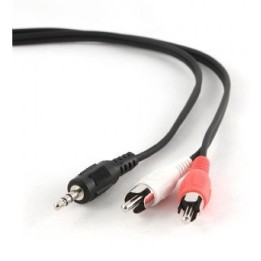 Gembird 2.5m 3.5mm/2xRCA M/M cavo audio nero rosso bianco