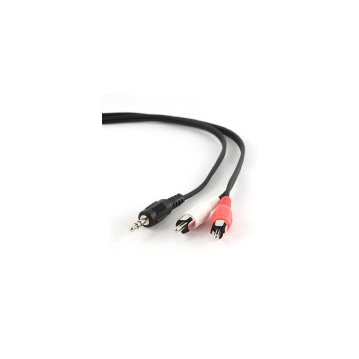 Gembird 2.5m 3.5mm/2xRCA M/M cavo audio nero rosso bianco