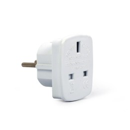 Gembird A-AC-UKEU-001 adattatore spina Tipo G (UK) Tipo F bianco