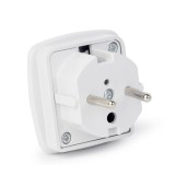 Gembird A-AC-UKEU-001 adattatore spina Tipo G (UK) Tipo F bianco