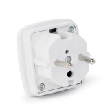 Gembird A-AC-UKEU-001 adattatore spina Tipo G (UK) Tipo F bianco