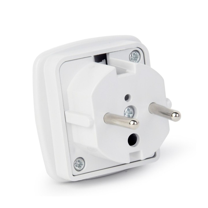Gembird A-AC-UKEU-001 adattatore spina Tipo G (UK) Tipo F bianco