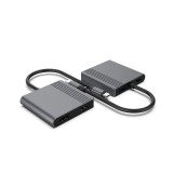 Gembird A-CM-COMBO3-04 USB Type-C adattatore multi-porta 3-in-1 (2x USB porta + 2x HDMI + PD) grigio spazio