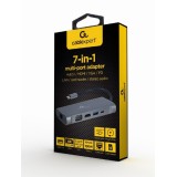 Gembird A-CM-COMBO7-01 docking station/replicatore di porte USB 3.2 Gen 1 (3.1 Gen 1) Type-A grigio