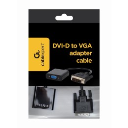 Gembird A-DVID-VGAF-01 adattatore cavo video 0.2 m DVI-D VGA (D-Sub) nero