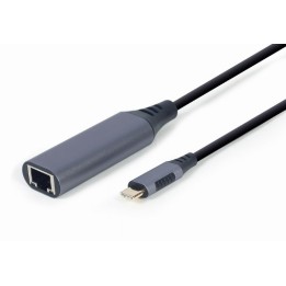 Gembird A-USB3C-LAN-01 docking station/replicatore di porte USB 3.2 Gen 1 (3.1 Gen 1) Type-C nero grigio