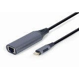 Gembird A-USB3C-LAN-01 docking station/replicatore di porte USB 3.2 Gen 1 (3.1 Gen 1) Type-C nero grigio
