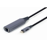 Gembird A-USB3C-LAN-01 docking station/replicatore di porte USB 3.2 Gen 1 (3.1 Gen 1) Type-C nero grigio