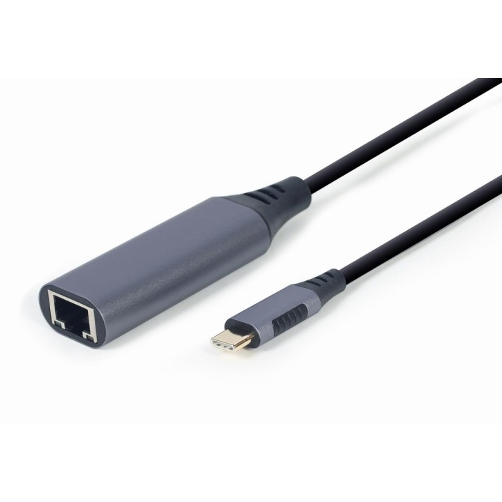 Gembird A-USB3C-LAN-01 docking station/replicatore di porte USB 3.2 Gen 1 (3.1 Gen 1) Type-C nero grigio