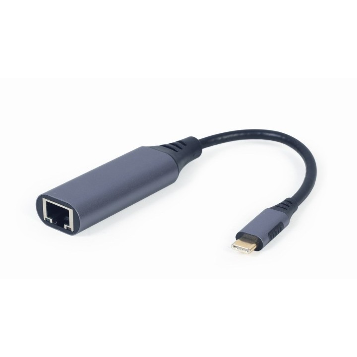 Gembird A-USB3C-LAN-01 docking station/replicatore di porte USB 3.2 Gen 1 (3.1 Gen 1) Type-C nero grigio