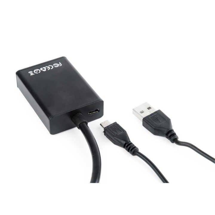 Adattatore video Gembird A-VGA-HDMI-01 0.15 m HDMI Type A (Standard) VGA (D-Sub) nero