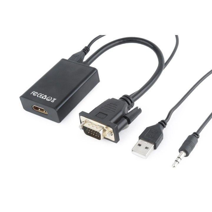 Adattatore video Gembird A-VGA-HDMI-01 0.15 m HDMI Type A (Standard) VGA (D-Sub) nero