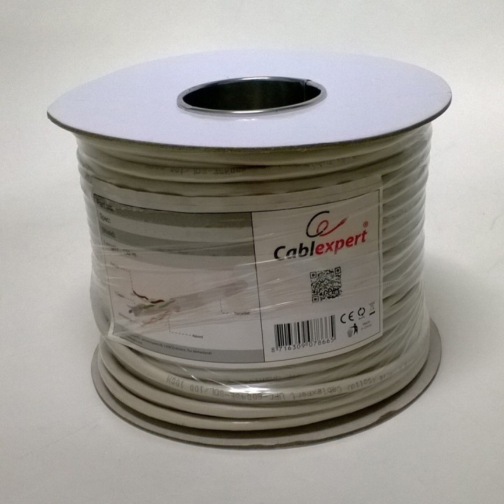 Gembird CAT6 UTP 100m cavo di rete U/UTP (UTP) grigio