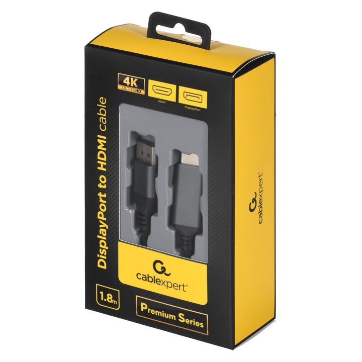 Gembird CC-DP-HDMI-4K-6 adattatore cavo video 1.8 m DisplayPort HDMI Type A (Standard) nero