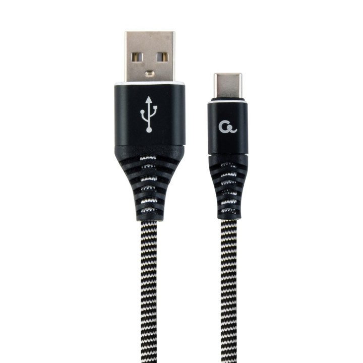 Gembird CC-USB2B-AMCM-2M-BW USB cavo USB 2.0 USB A USB C nero bianco
