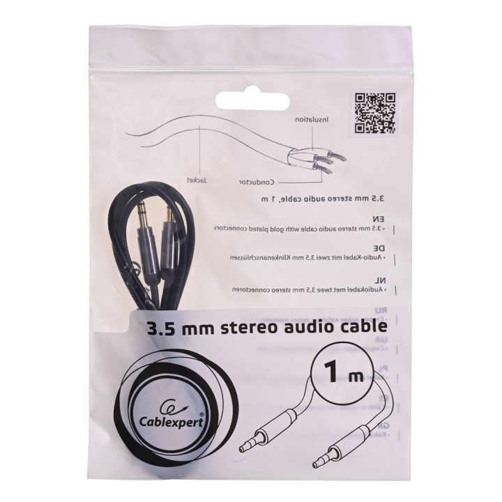 Gembird CCAP-444-1M cavo audio 3.5mm nero