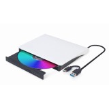 Unità USB DVD esterna Gembird DVD-USB-031-BW bianco-nero