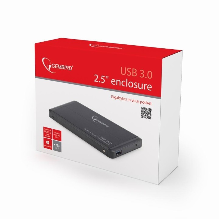 Gembird EE2-U3S-2 custodia per unità di archiviazione HDD nero 2.5