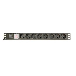 Gembird EG-PDU-014-C14 unità di distribuzione dell'alimentazione (PDU) 8 AC prese 1U nero
